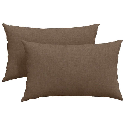 Sofa Kussens 2 Pcs 50 X 30 Cm Stof Bruin