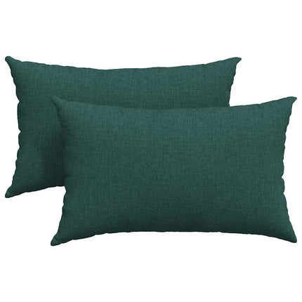 Sofa Kussens 2 Pcs 50 X 30 Cm Stof Donkergroen