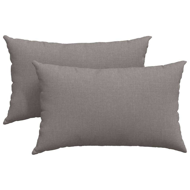 Sofa Kussens 2 Pcs 50 X 30 Cm Stof Taupe