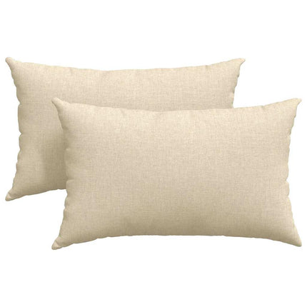 Sofa Kussens 2 Pcs 50 X 30 Cm Stof Crème