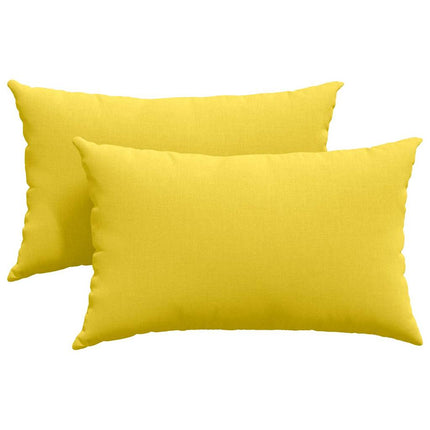 Sofa Kussens 2 Pcs 50 X 30 Cm Stof Lichtgeel