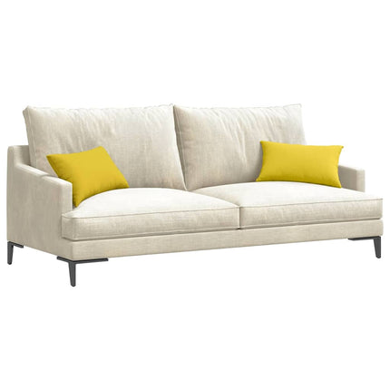 Sofa Kussens 2 Pcs 50 X 30 Cm Stof Lichtgeel