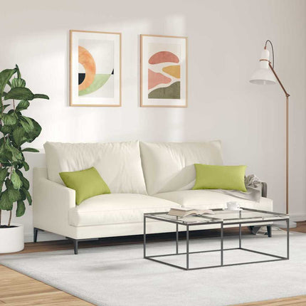 Sofa Kussens 2 Pcs 50 X 30 Cm Stof Lichtgroen
