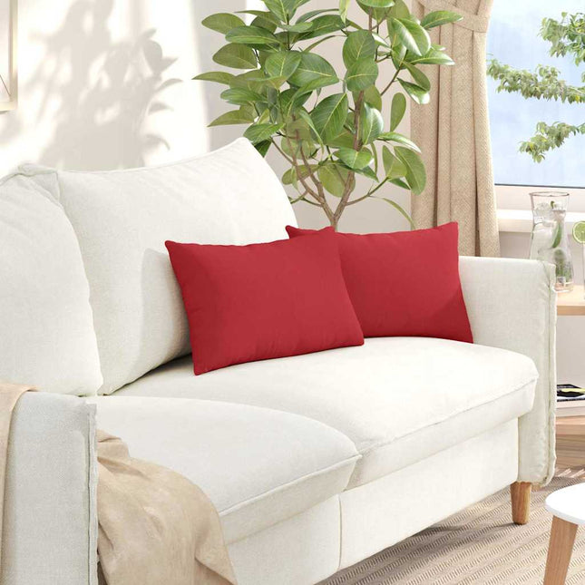 Sofa Kussens 2 Pcs 50 X 30 Cm Stof Rood