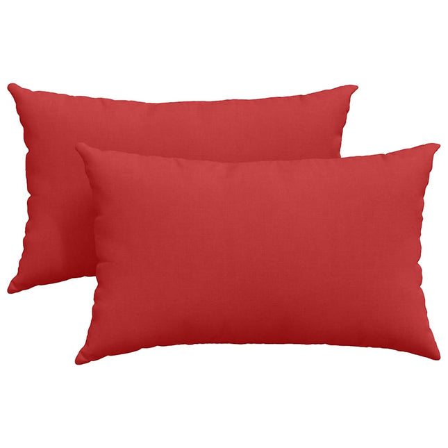 Sofa Kussens 2 Pcs 50 X 30 Cm Stof Rood