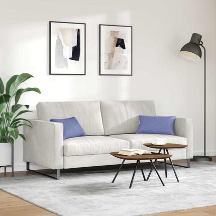 Sofa Kussens 2 Pcs 50 X 30 Cm Stof Jeans Blauw
