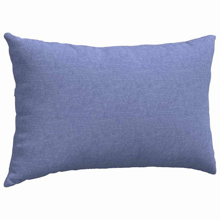 Sofa Kussens 2 Pcs 50 X 30 Cm Stof Jeans Blauw