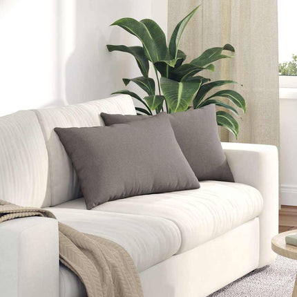Sofa Kussens 2 Pcs 50 X 30 Cm Stof Taupe