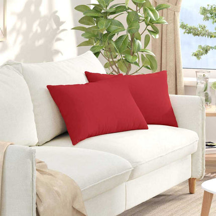 Sofa Kussens 2 Pcs 50 X 30 Cm Stof Rood