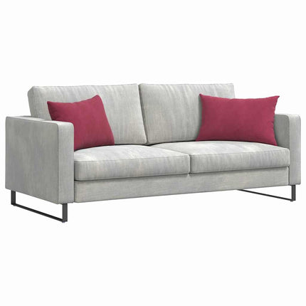 Sofa Kussens 2 Stuks 60 X 40 Cm Cordstof Wijnrood