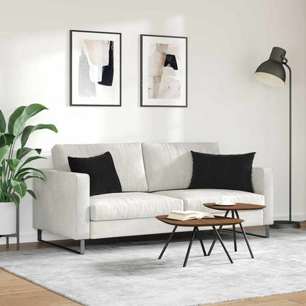 Sofa Kussens 2 Stuks 60 X 40 Cm Cordstof Zwart