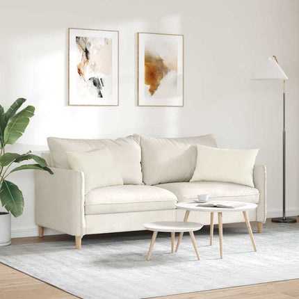 Sofa Kussens 2 Stuks 60 X 40 Cm Cordstof Crème