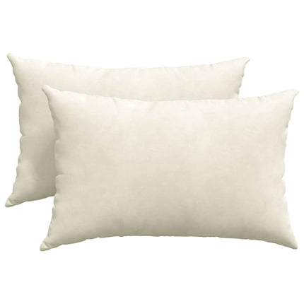 Sofa Kussens 2 Stuks 60 X 40 Cm Cordstof Crème