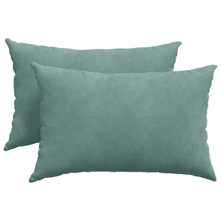 Sofa Kussens 2 Stuks 60 X 40 Cm Cordstof Zeegroen