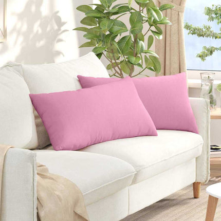 Sofa Kussens 2 Pcs 50 X 30 Cm Stof Roze