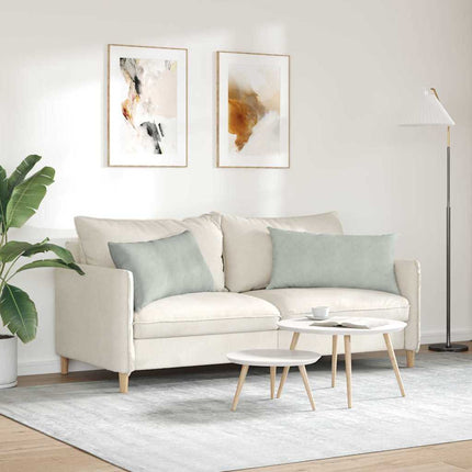 Sofa Kussens 2 Stuks 80 X 40 Cm Cordstof Lichtgrijs