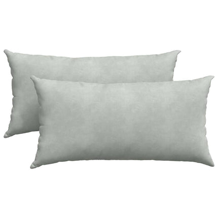 Sofa Kussens 2 Stuks 80 X 40 Cm Cordstof Lichtgrijs