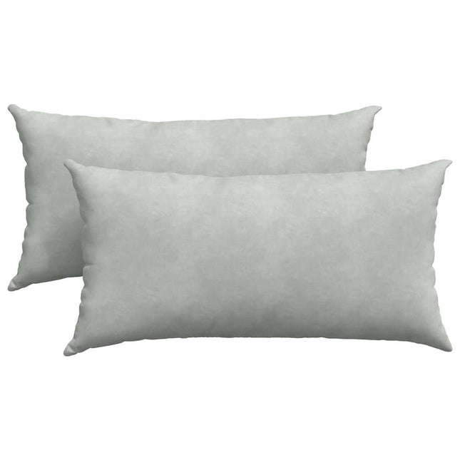 Sofa Kussens 2 Stuks 80 X 40 Cm Cordstof Lichtgrijs