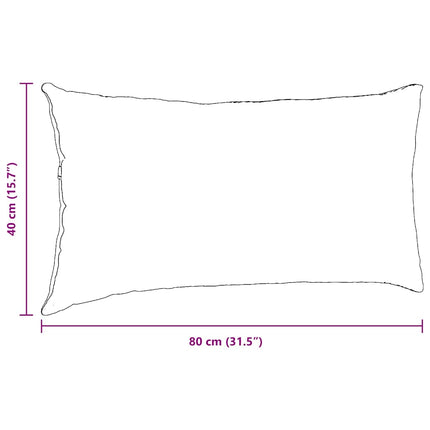 Sofa Kussens 2 Stuks 80 X 40 Cm Cordstof Donkergrijs