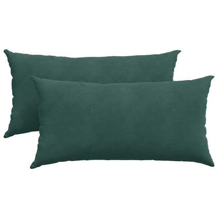 Sofa Kussens 2 Stuks 80 X 40 Cm Cordstof Donkergroen