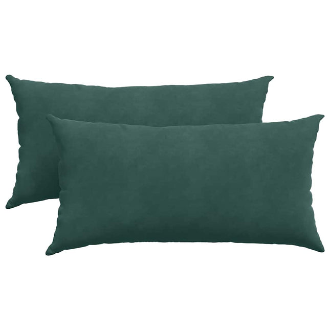 Sofa Kussens 2 Stuks 80 X 40 Cm Cordstof Donkergroen
