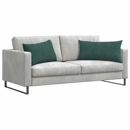 Sofa Kussens 2 Stuks 80 X 40 Cm Cordstof Donkergroen