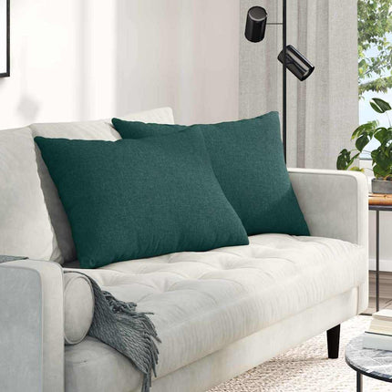 Sofa Kussens 2 Pcs 50 X 30 Cm Stof Donkergroen