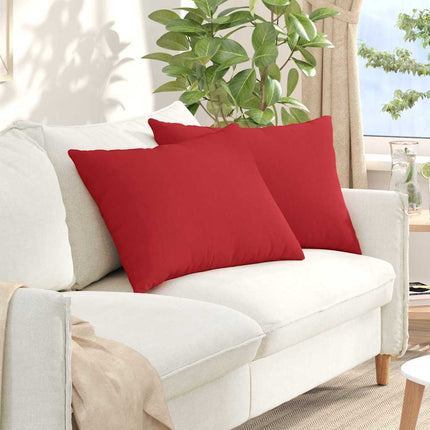 Sofa Kussens 2 Pcs 50 X 30 Cm Stof Rood