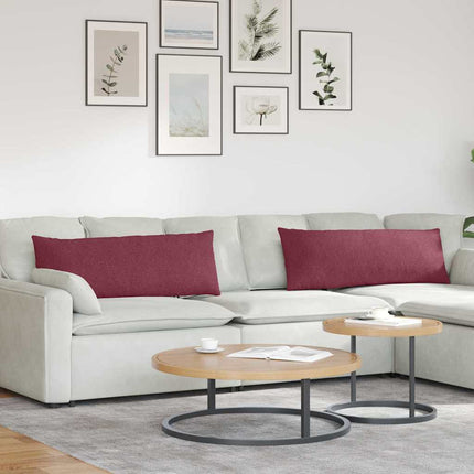 Sofa Kussens 2 Pcs 50 X 30 Cm Stof Wijnrood