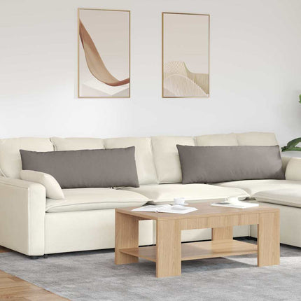 Sofa Kussens 2 Pcs 50 X 30 Cm Stof Taupe