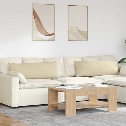 Sofa Kussens 2 Pcs 50 X 30 Cm Stof Crème