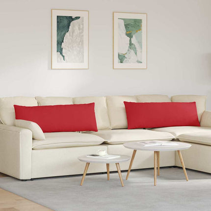 Sofa Kussens 2 Pcs 50 X 30 Cm Stof Rood