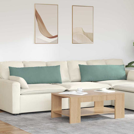 Sofa Kussens 2 Stuks 60 X 40 Cm Cordstof Zeegroen