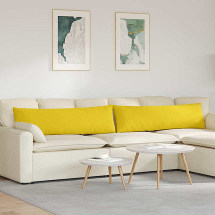Sofa Kussens 2 Pcs 50 X 30 Cm Stof Lichtgeel
