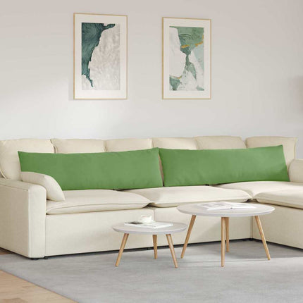 Sofa Kussens 2 Stuks 145 X 40 Cm Cordstof Lichtgroen
