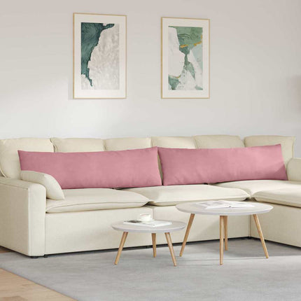 Sofa Kussens 2 Stuks 60 X 40 Cm Cordstof Roze