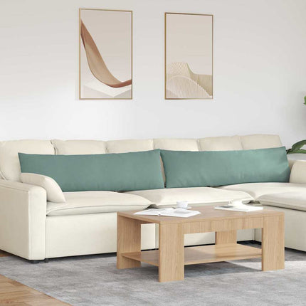 Sofa Kussens 2 Stuks 60 X 40 Cm Cordstof Zeegroen