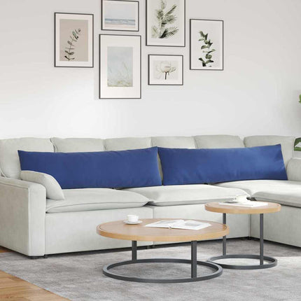 Sofa Kussens 2 Stuks 60 X 40 Cm Cordstof Politieblauw