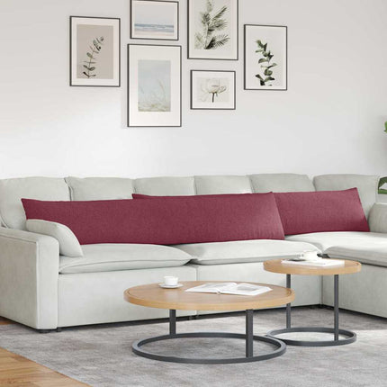 Sofa Kussens 2 Pcs 50 X 30 Cm Stof Wijnrood