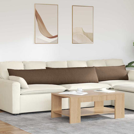 Sofa Kussens 2 Pcs 50 X 30 Cm Stof Bruin