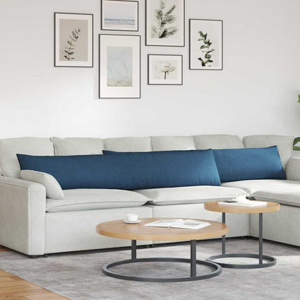 Sofa Kussens 2 Pcs 50 X 30 Cm Stof Blauw