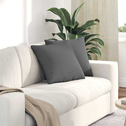 Sofa Kussens 2 Pcs 50 X 30 Cm Stof Donkergrijs