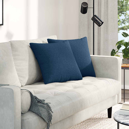 Sofa Kussens 2 Pcs 50 X 30 Cm Stof Blauw