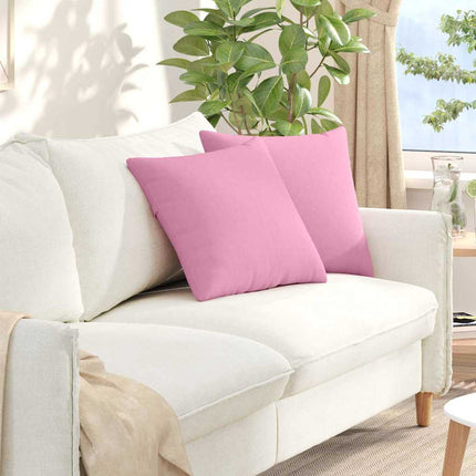 Sofa Kussens 2 Pcs 50 X 30 Cm Stof Roze
