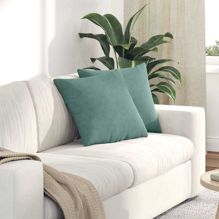 Sofa Kussens 2 Stuks 60 X 40 Cm Cordstof Zeegroen