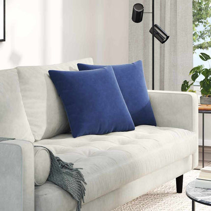 Sofa Kussens 2 Stuks 60 X 40 Cm Cordstof Politieblauw