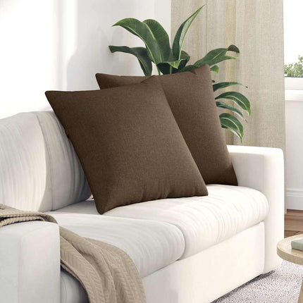 Sofa Kussens 2 Pcs 50 X 30 Cm Stof Bruin