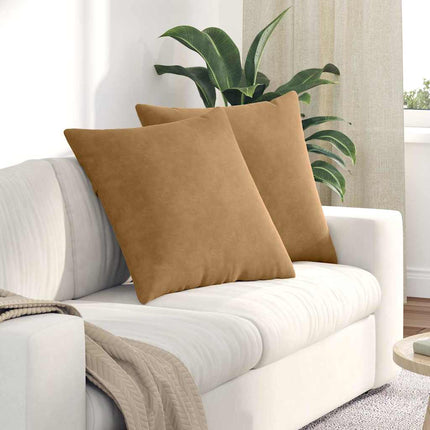 Sofa Kussens 2 Stuks 60 X 40 Cm Cordstof Bruin