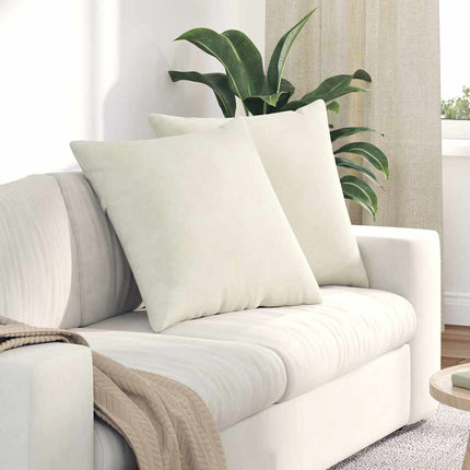 Sofa Kussens 2 Stuks 60 X 40 Cm Cordstof Crème