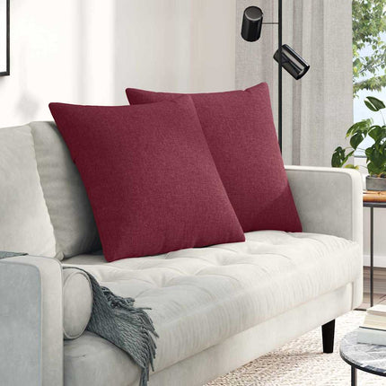 Sofa Kussens 2 Pcs 50 X 30 Cm Stof Wijnrood